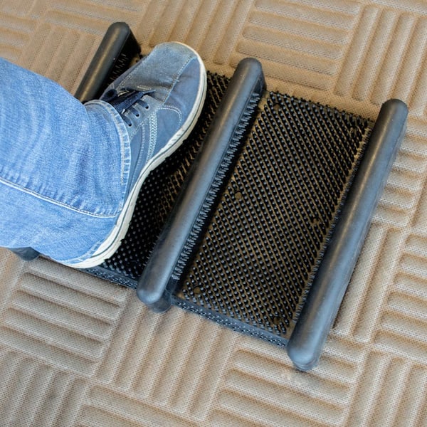 Rhino Mats Black Rectangular Outdoor Boot Scraper Mat in the Mats  department at