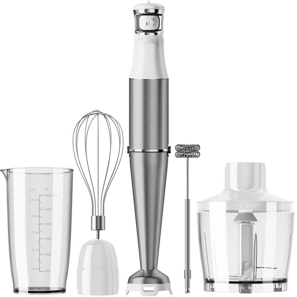 Numhew Multiuse 5-Speed White Hand Blender Set Pizza Making