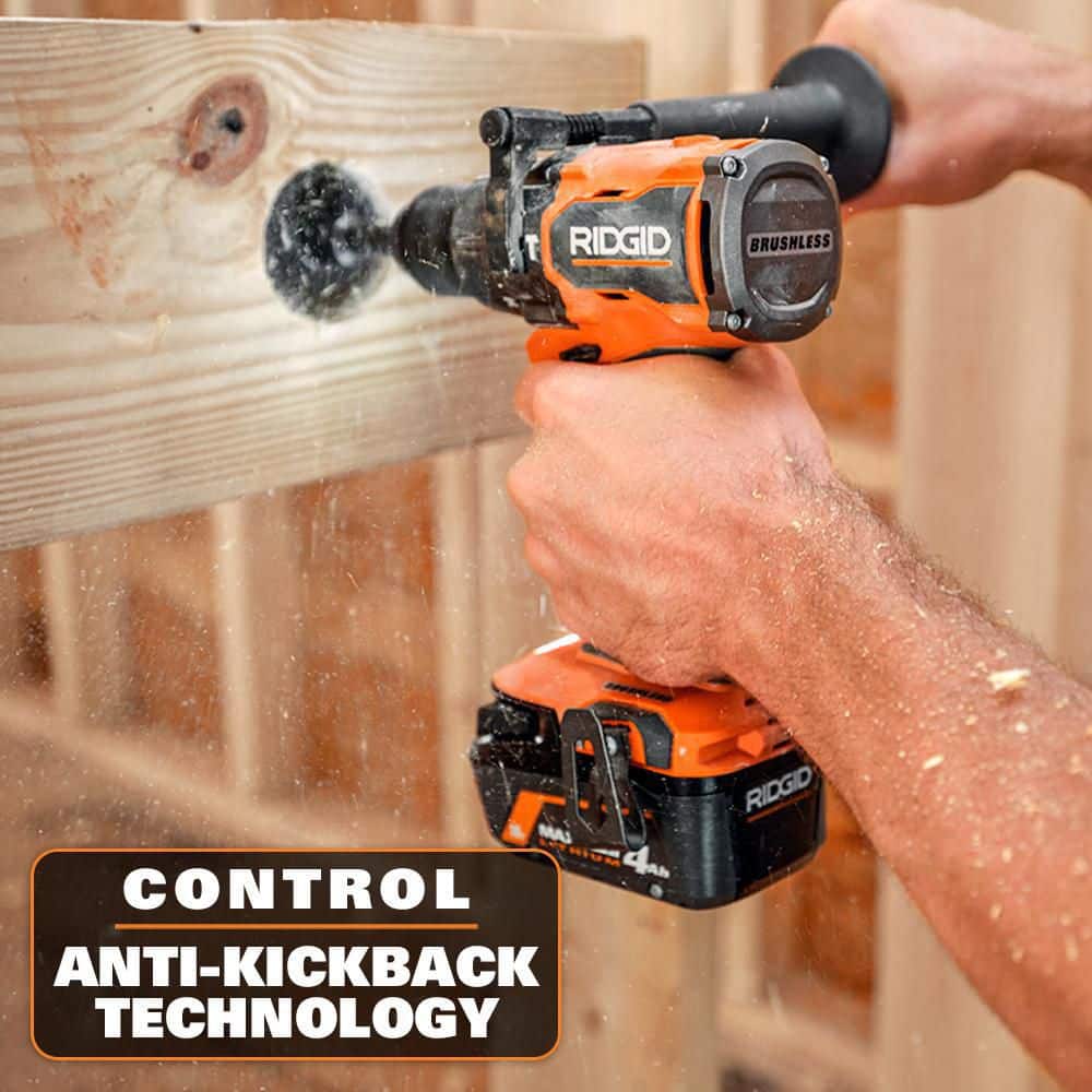 RIDGID 18V Brushless Cordless 1/2 in. High Torque Hammer Drill Driver Tool Only - Image 5