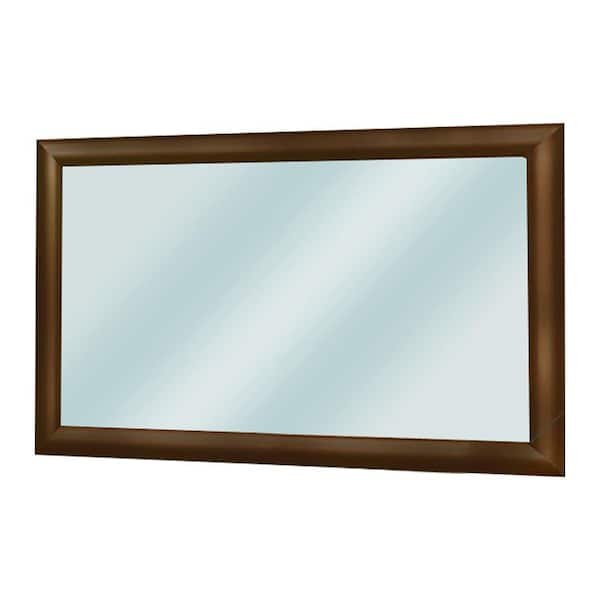 Medium Rectangle Antique Cherry Antiqued Casual Mirror (32 in. H x 1.5 in. W)