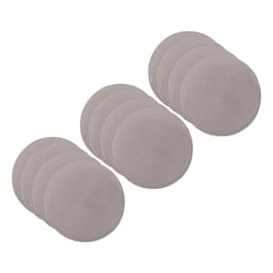 Taupe Woven 15 in. H x 15 in. W Round Polypropylene Placemat (Set of 12)