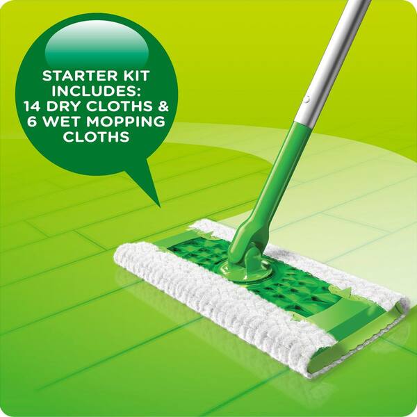 Swiffer Sweeper Dry And Wet Mop Starter Kit 003700092814 The Home Depot