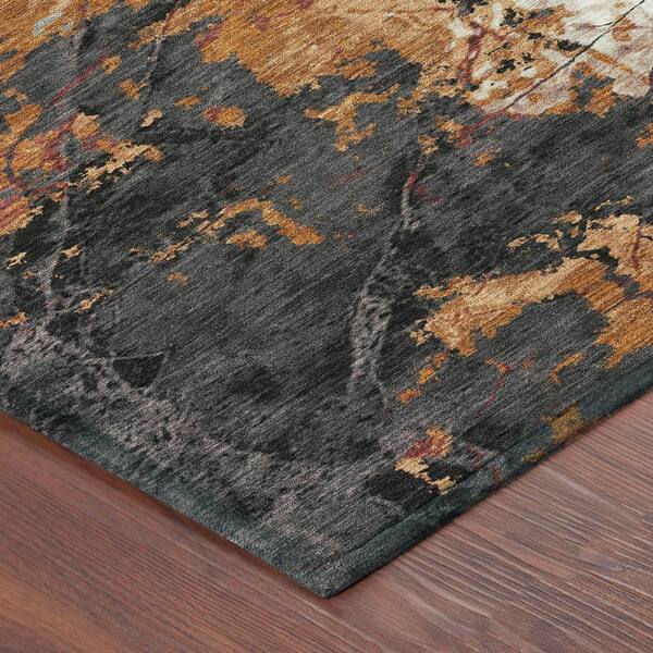 Chantille Machine Washable Indoor/Outdoor Abstract ACN2431 Paprika 5 ft. x 7 ft. 6 in. Area Rug