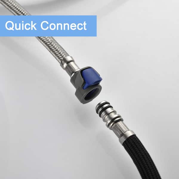 3-Spray Mode Single Handle Pull Down Sprayer Kitchen Faucet in Brushed Nickel