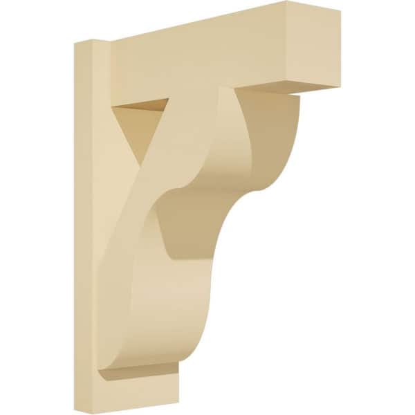 Ekena Millwork Carmel 5 in. W x 18 in. H x 14 in. D Signature Urethane Polyurethane Outlooker with Block Ends