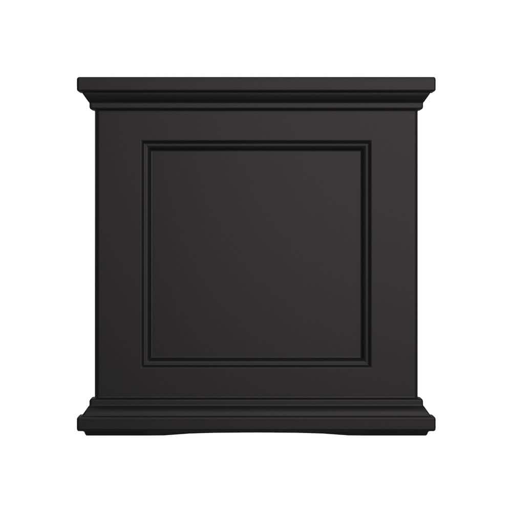 Fairfield Square 20" Black Self-Watering Polyethylene Outdoor Planter
