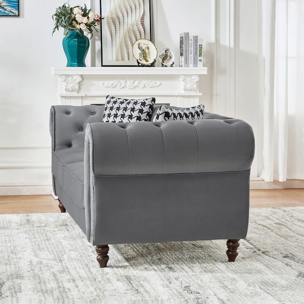 Noble House Egil 2-Piece 87 in. Rolled Arm Fabric Rectangle 3+3