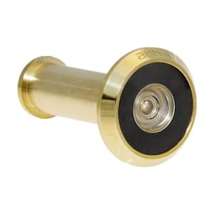 190-Degree Bright Brass Door Viewer with Acrylic Lenses