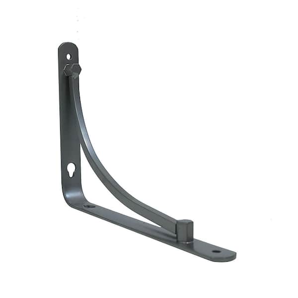 6in. x 8in. Satin Nickel Steel Classic Arch Decorative Shelf Bracket