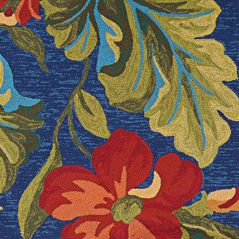 Artisan Red Floral Synthetic 8' x 11' Easy-Care Area Rug