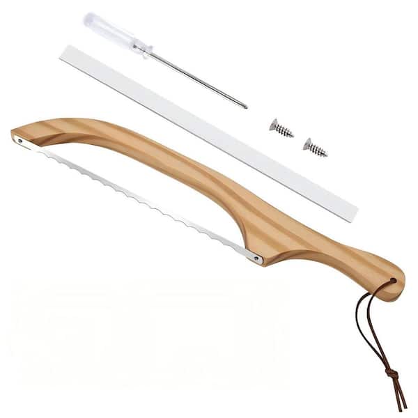 1-Piece Stainless Steel Bread Knife for Homemade Bread, 15.7 in. Bread Slicer Baguettes, Beige