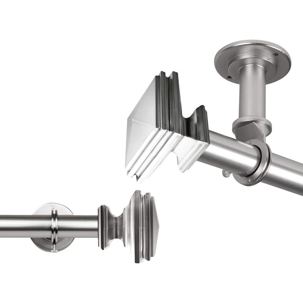 Bedpost Ceiling 120 in. - 170 in., 1 in. Dia Single Curtain Rod/ Room Divider in Satin Nickel price history on PriceWatchPro