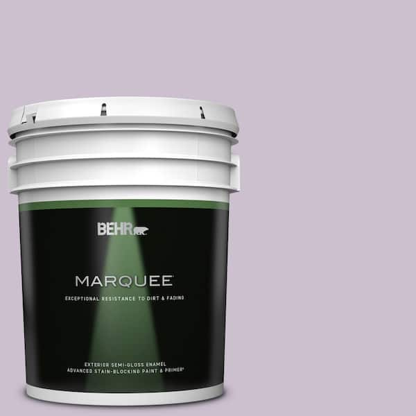 BEHR MARQUEE 5 gal. #S100-2 Romantic Poetry Semi-Gloss Enamel Exterior Paint & Primer