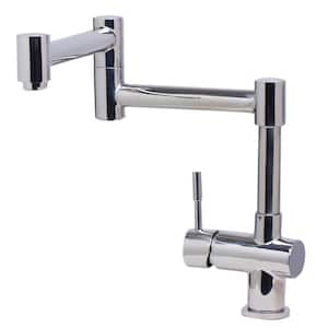 Single-Handle Standard Kitchen Faucet in Polished Stainless Steel