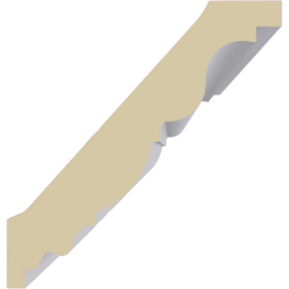 Primed White Polyurethane Geometric Crown Moulding Sample