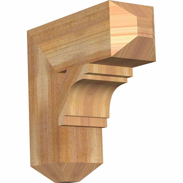 Ekena Millwork 6 in. x 18 in. x 18 in. Western Red Cedar Merced Craftsman Rough Sawn Bracket