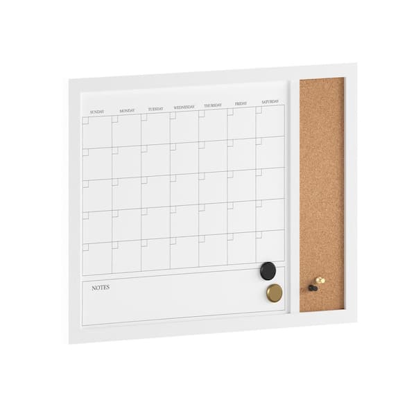 MARTHA STEWART White Woodgrain 18"W x .75"D x 24"H Wall Calendar Marker