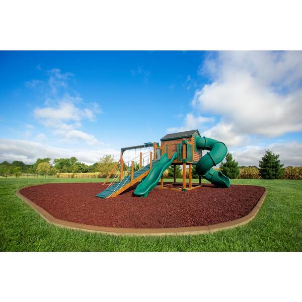 Vigoro 0 8 Cu Ft Cedar Red Bagged, How Deep Should Rubber Mulch Be For Playground