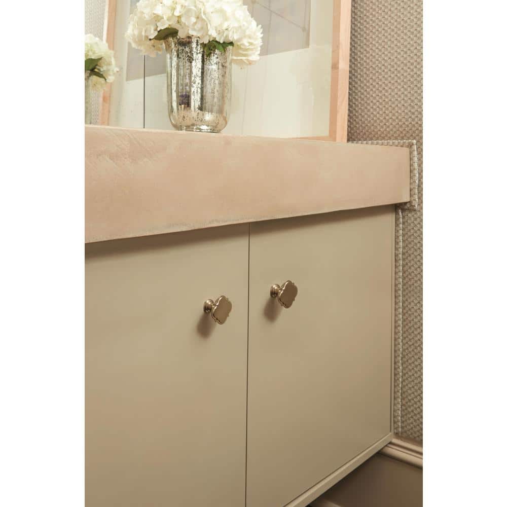 Golden Champagne Traditional Square Cabinet Knob with Mounting Hardware