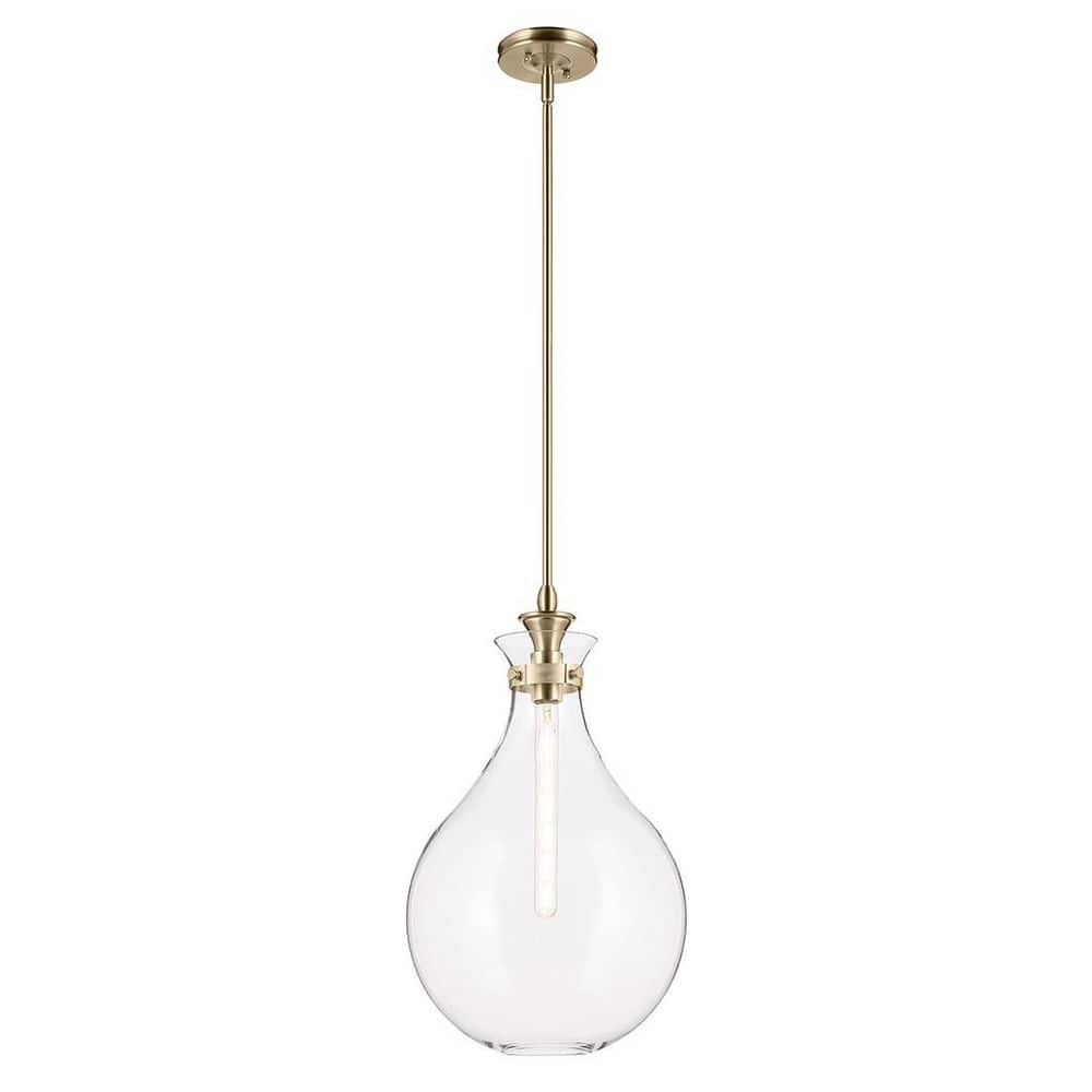 Laria 14 in. 1 Light Pendant with Clear Glass in Champagne Bronze price history on PriceWatchPro