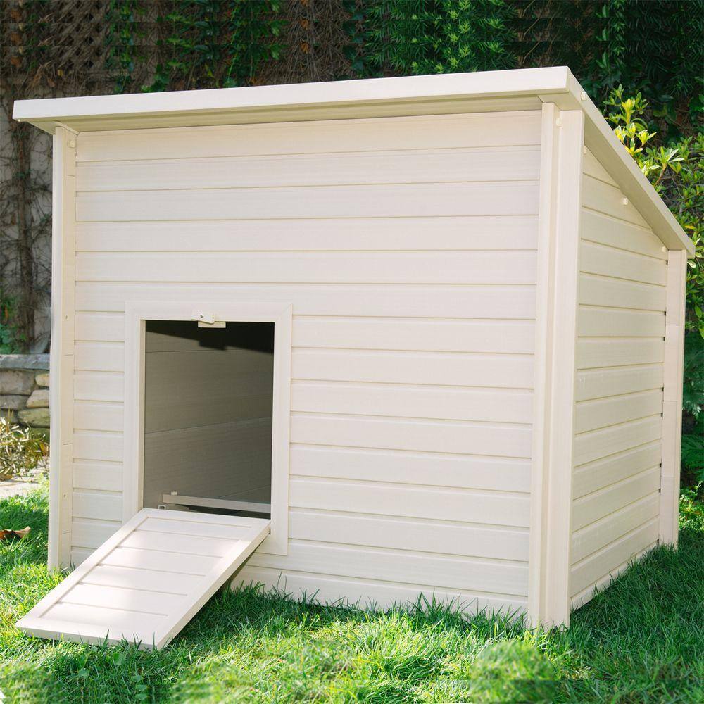 Jumbo Tan Eco-Friendly Chicken Barn with Nesting Box