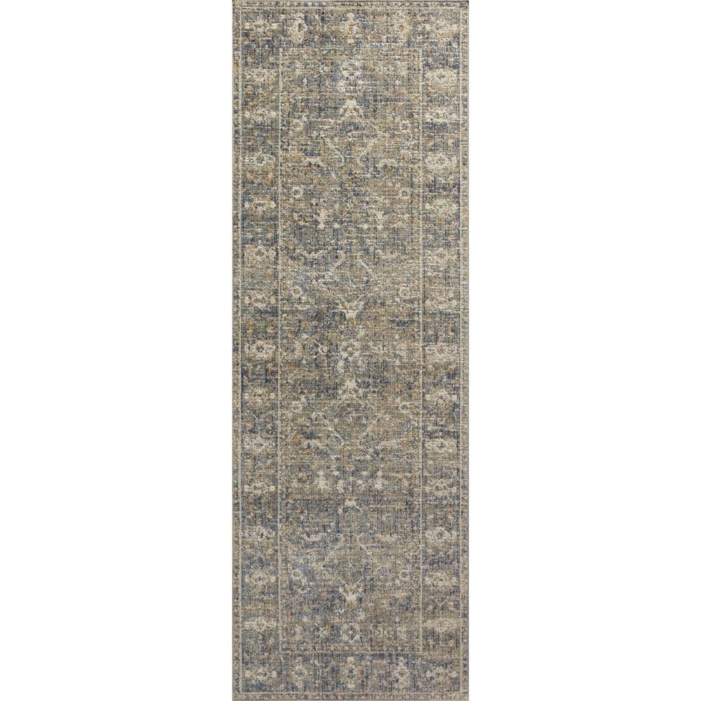Chris Love Julia Rosemarie Sand / Lagoon 2 ft. 7 in. x 12 ft.  Traditional Runner Rug price history on PriceWatchPro