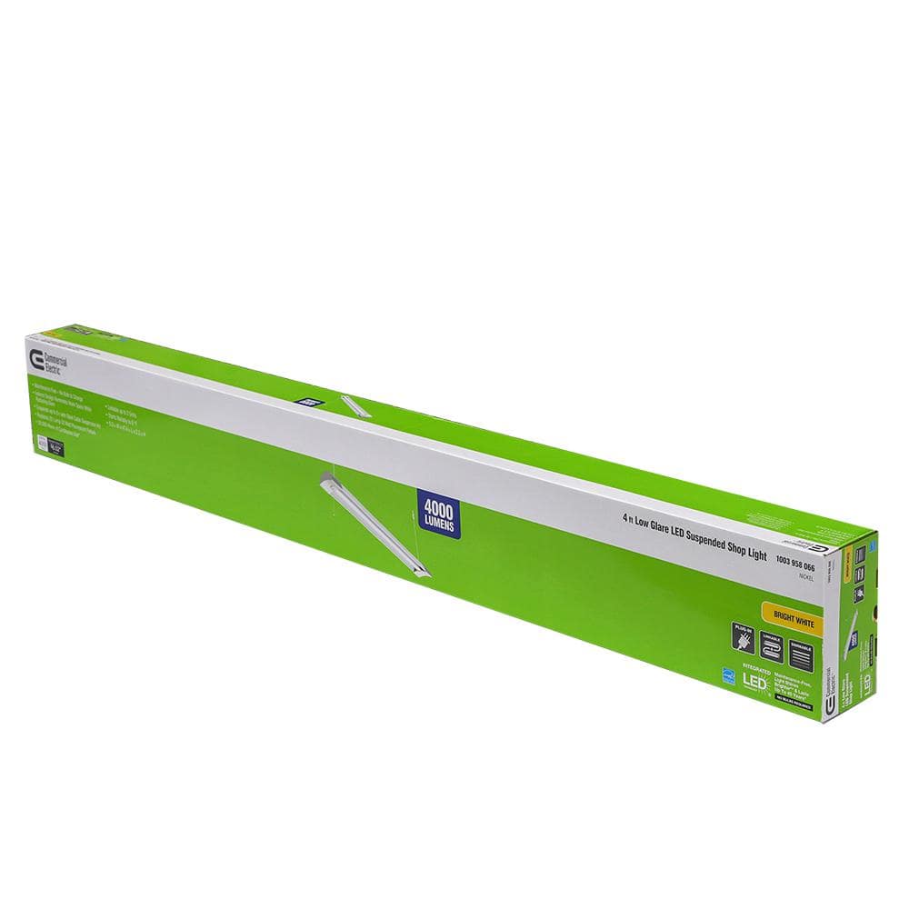 4ft Bright White Aluminum LED Shop Light