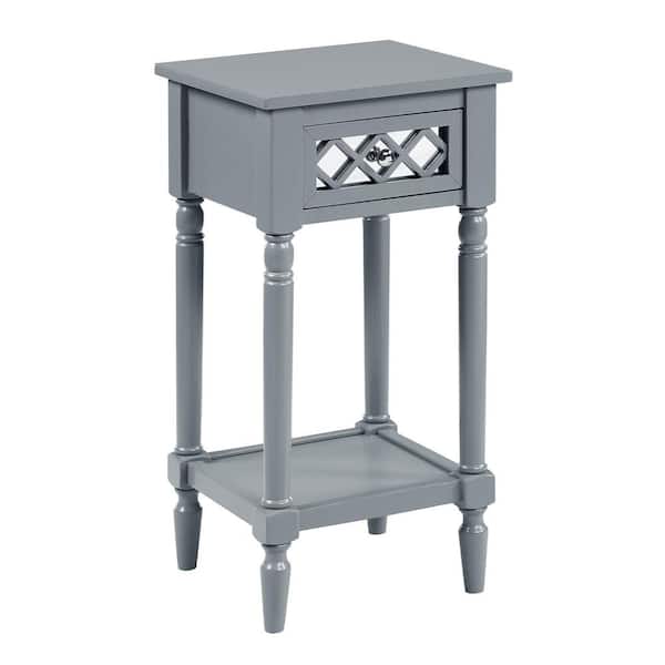 Convenience Concepts French Country 28 in. H Gray Khloe Deluxe Accent Table