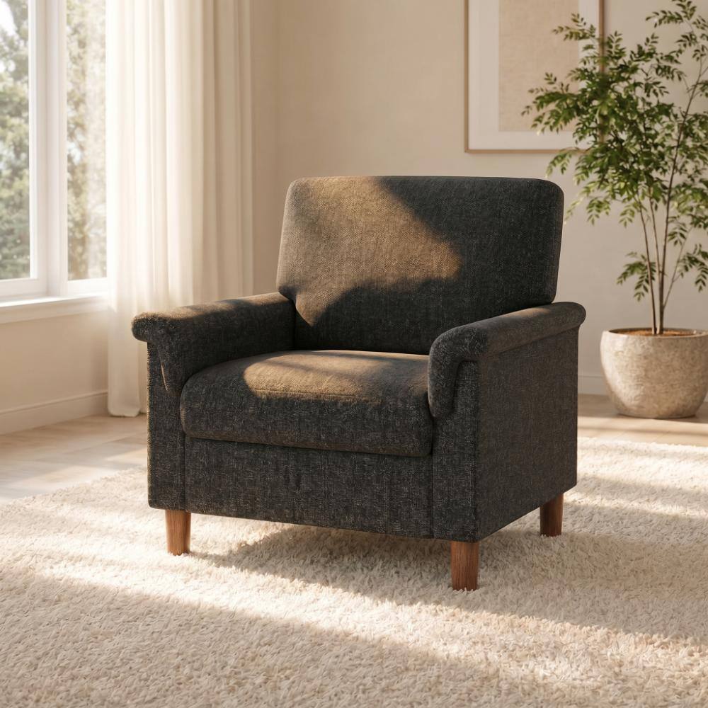 Mid Century Modern Accent Chairs,Chenille Comfy Arm Chairs,Reading Chair with Widen Arm Rest,Easy Assembly Required price history on PriceWatchPro
