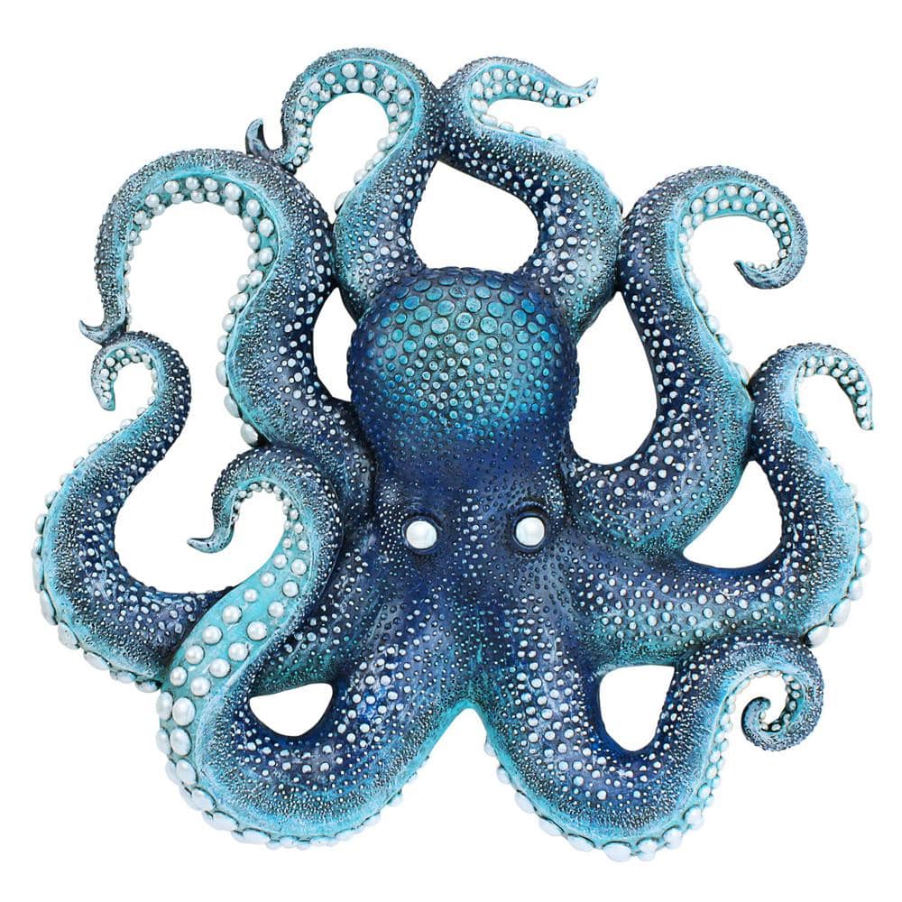 Design Toscano 15.5 in. H Deadly Blue Octopus of the Coral Reef Wall Sculpture