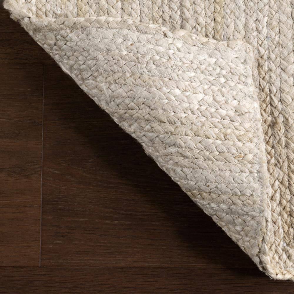 Maui Hand-Braided Jute Area Rug 8'x11' in Off White