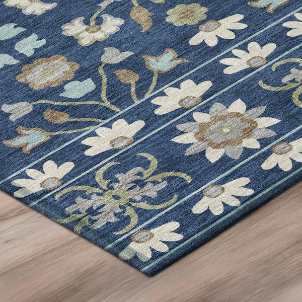 Chantille Machine Washable Indoor/Outdoor Abstract ACN3048 Navy 5 ft. x 7 ft. 6 in. Area Rug