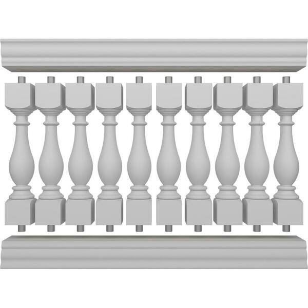 Ekena Millwork Fiberthane Legacy Balustrade 24 in. L x 42 in. H Fiberglass Railing Kit