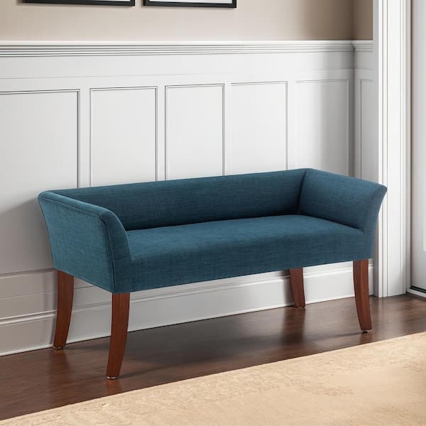 Convenience Concepts Designs 4-Comfort Ella Dark Blue Fabric 49.75 in. Accent Bench