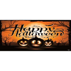 7 ft. x 16 ft. Night of the Jack-O'-Lantern Outdoor Halloween Holiday Garage Door Decor Mural for Double Car Garage