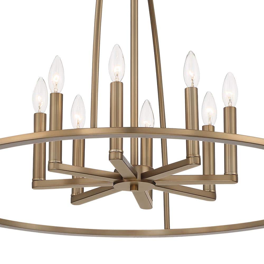 Abbott Vibrant Gold 8-Light Crystal Candle Chandelier