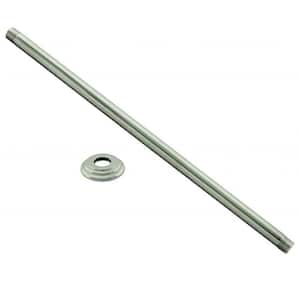 36 in. Ceiling-Mount Shower Arm and Flange in Satin Nickel