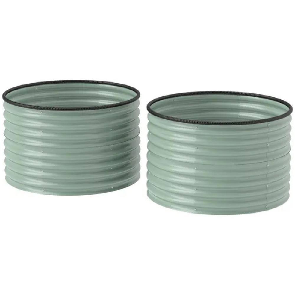 35 in. L x 35 in. W x 22 in. H Light Green Galvanized Steel Raised Beds (Set of 2) price history on PriceWatchPro