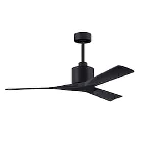 Nan 52 in. Indoor Matte Black Ceiling Fan with Remote Included