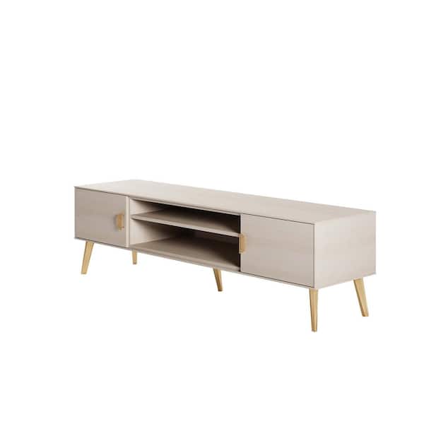 Sunnydaze Decor Modern/Contemporary Off-white Tv Cabinet (Accommodates TVs up to 55-in)