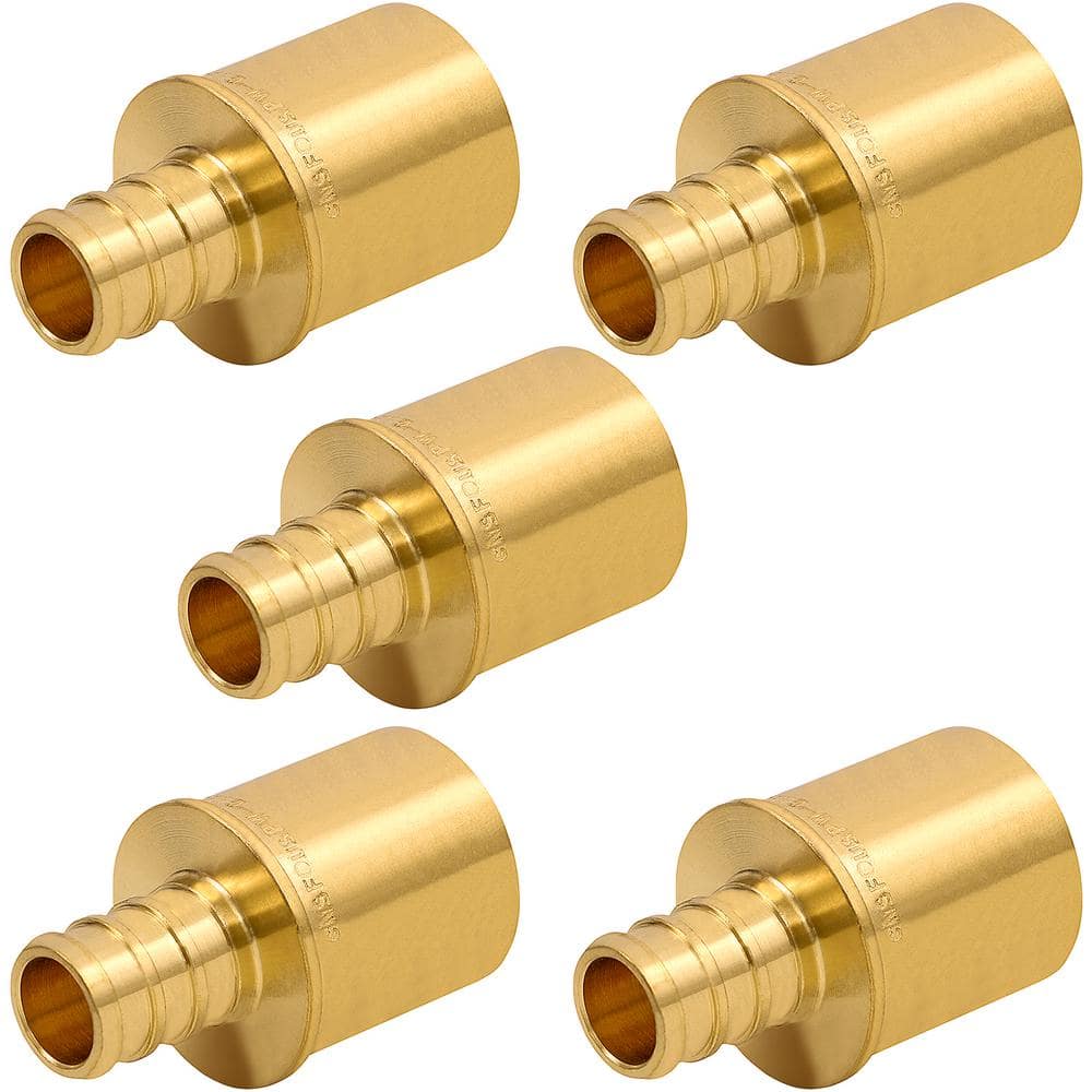 3/4in. Brass Female Sweat Copper Adapter x 1/2 in. Pex Barb Pipe Fitting (5-Pack) price history on PriceWatchPro