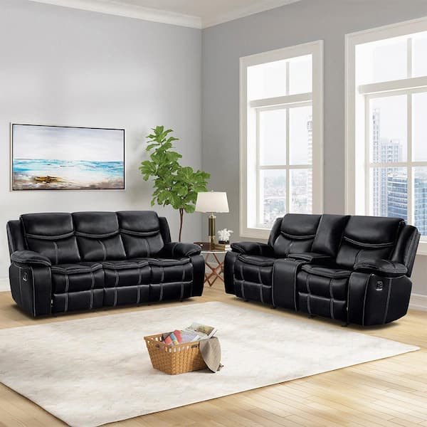 Lazzara Austin 87.5 in. W Pillow Top Arm Faux Leather Rectangle