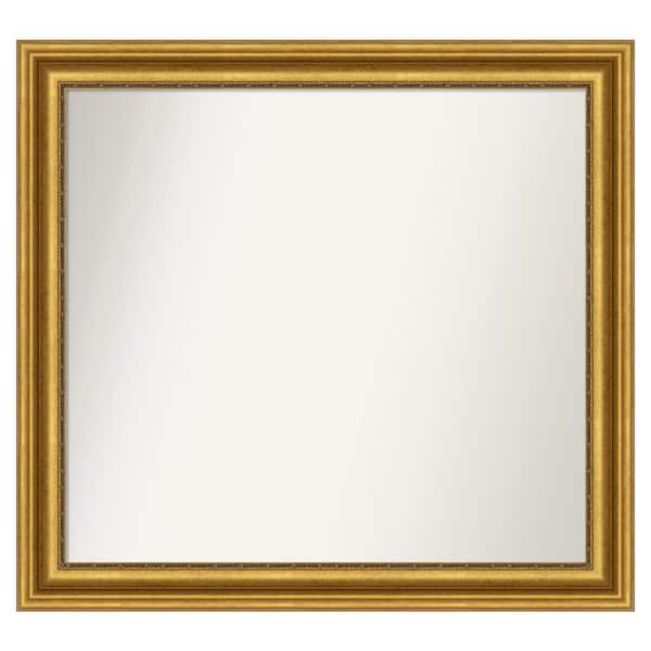 Amanti Art Parlor Gold 39.75 in. W x 36.75 in. H Custom Non-Beveled Recycled Polystyrene Framed Bathroom Vanity Wall Mirror