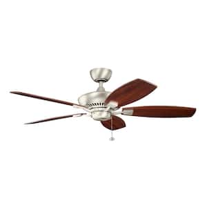 Canfield 52 in. Indoor Brushed Nickel Downrod Mount Ceiling Fan with Pull Chain