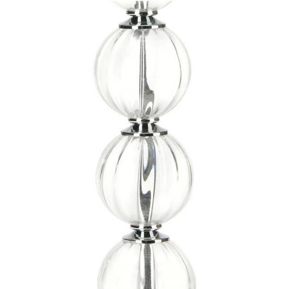 Elegant Art Deco Inspired 31" Black Crystal Globe Table Lamp