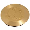 Round Floor Box Cover Kit with Two Lift Lids - For Use with 5511 Floor Box, Solid Brass