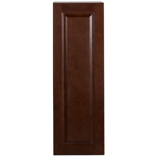 Hampton Bay Benton Assembled 12x36x12 in. Wall Cabinet in Amber