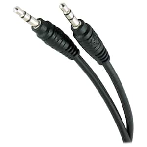 12 ft. 3.5mm Dual Shielded Audio Auxiliary Cable in Black