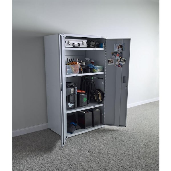 Gladiator Ready-to-Assemble Extra Large GearBox Steel Freestanding or  Wall-mounted Garage Cabinet in Gray (48-in W x 72-in H x 18-in D) in the  Garage Cabinets department at