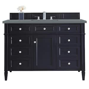 Brittany 48.0 in. W x 23.5 in. D x 34 in. H Bathroom Vanity in Victory Blue with Cala Blue Quartz Top